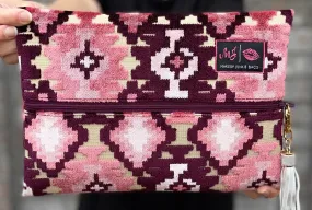 Makeup Junkie Bags - Aztec Maroon