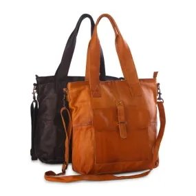 Ava Womens Leather Tote Bag with 2 Handles by Oran (Style ORRH9579)
