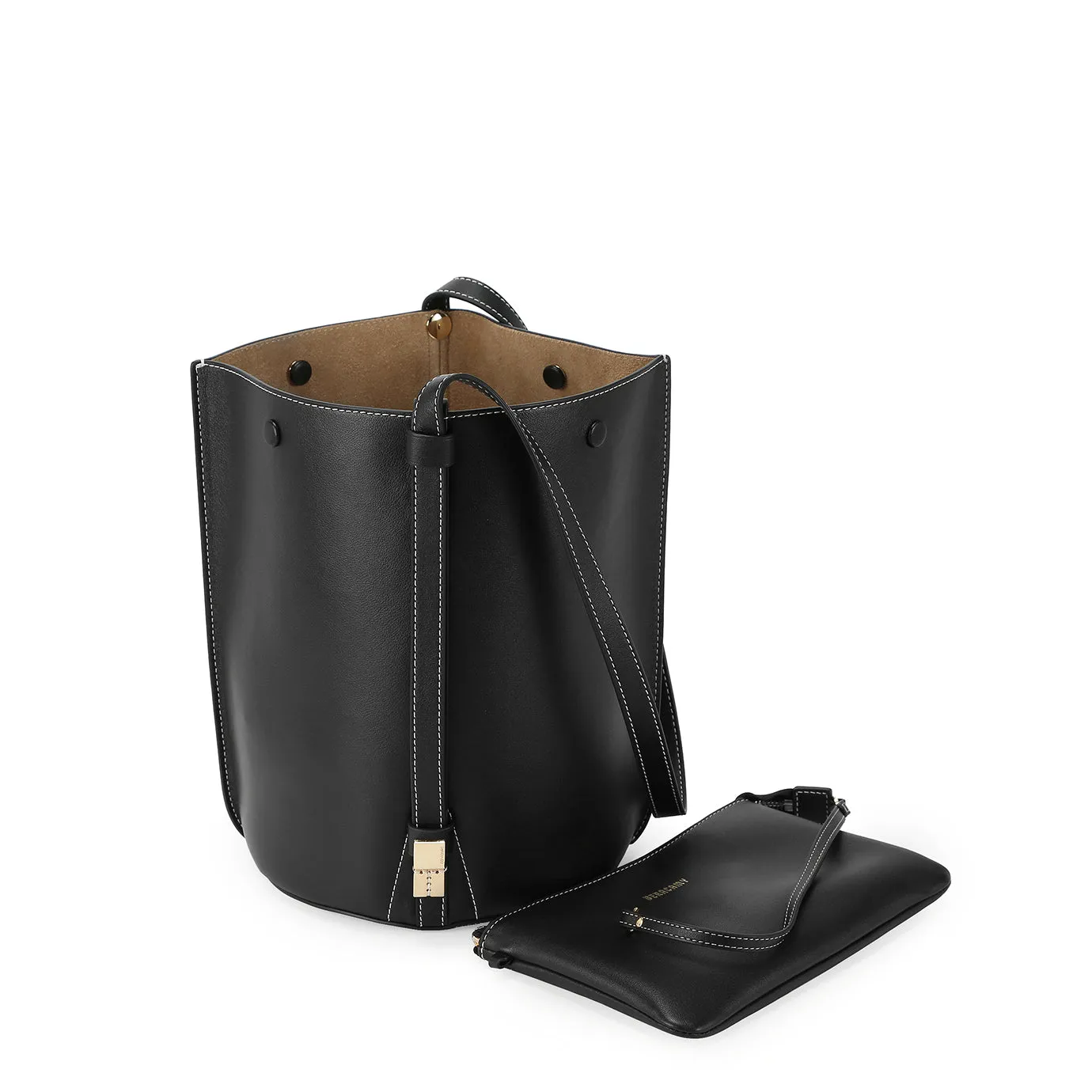 ORUKAMI Sac Seau Convertible à Mousqueton Plat - Noir