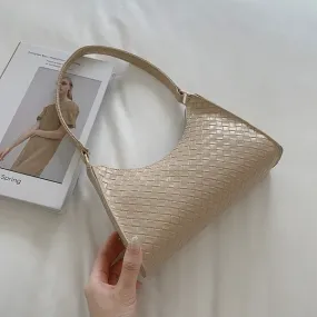 PB18 Beige Weave Design Purse