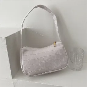 PB42 White Crocodile Design Purse