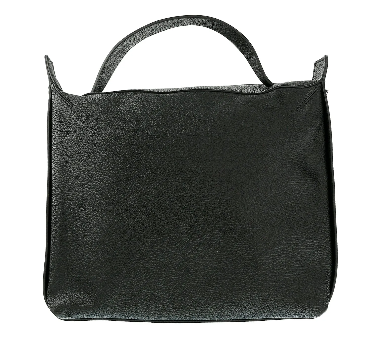 Pierre Cardin Black Leather Logo Tote Bag