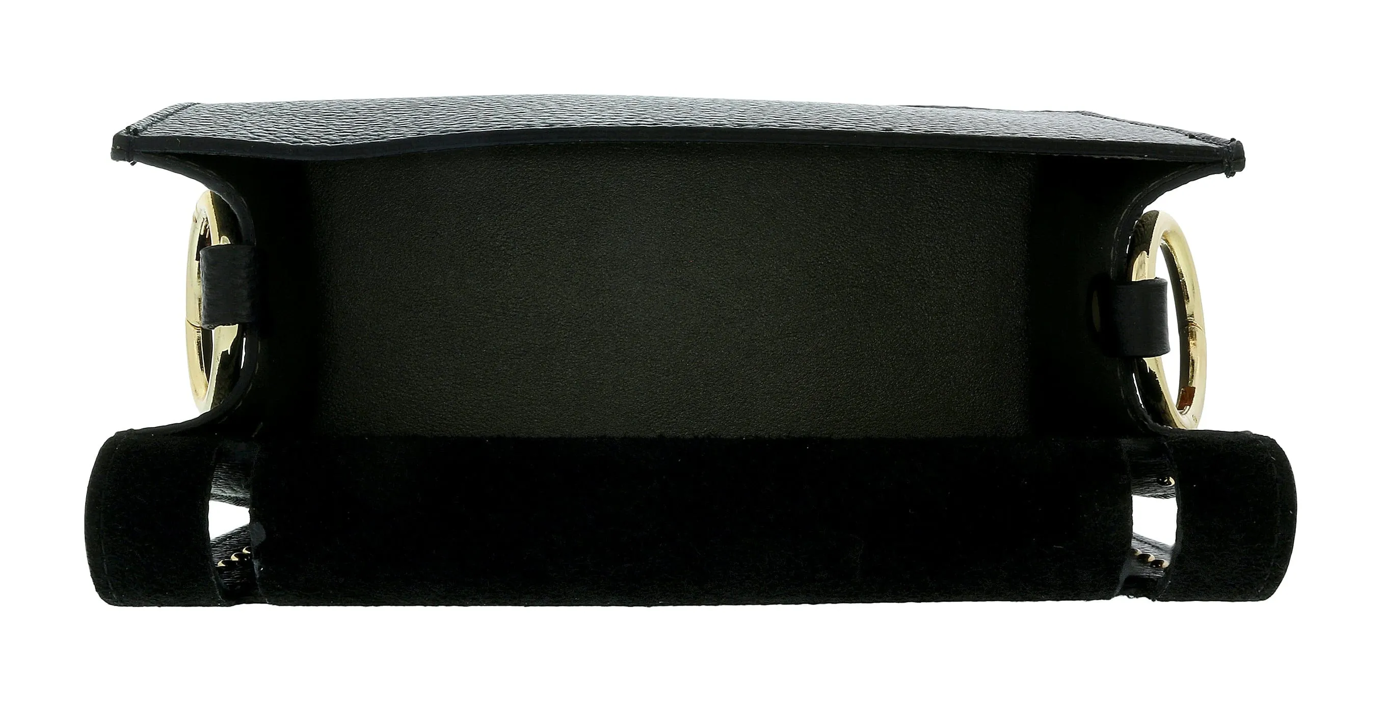 Pierre Cardin Black Leather Medium Structured Acetate Strap Shoulder Bag