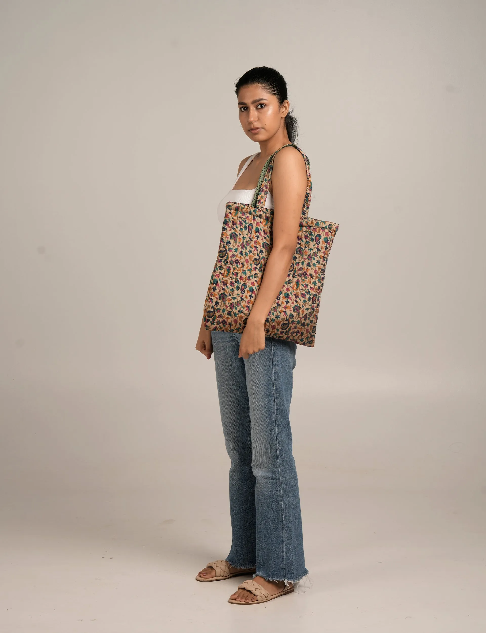 QUILTED SHOPPER BAG