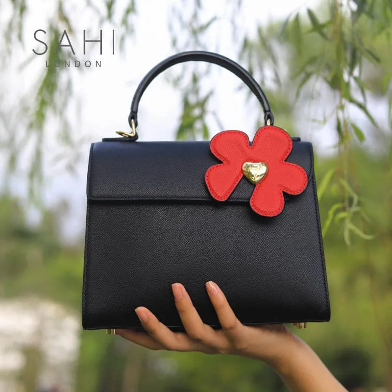 Sahi Little Flower Lily Crossbody Leather Satchel Bag