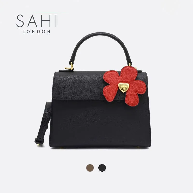 Sahi Little Flower Lily Crossbody Leather Satchel Bag