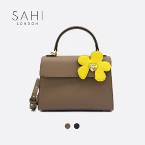 Sahi Little Flower Lily Crossbody Leather Satchel Bag