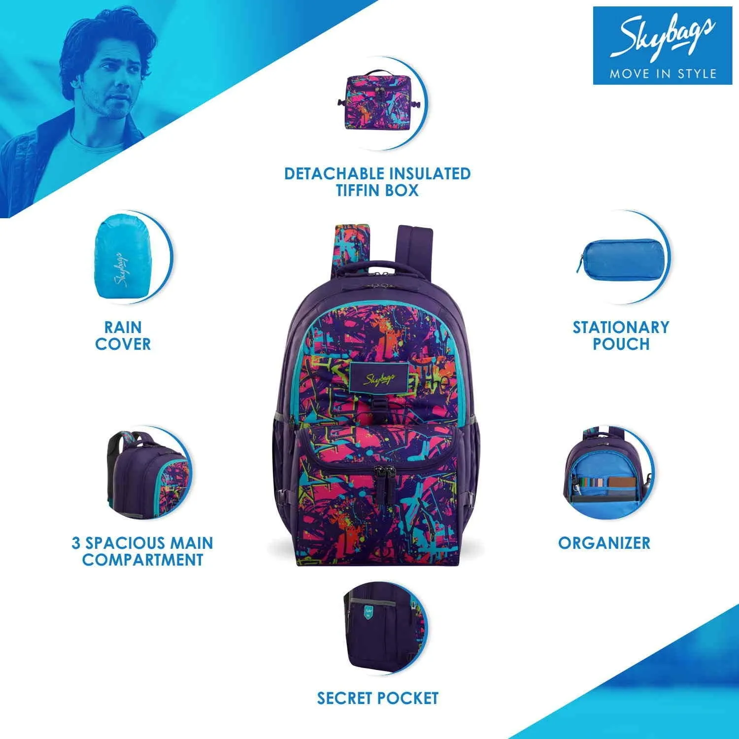 Skybags Astro Extra 04 (Purple)