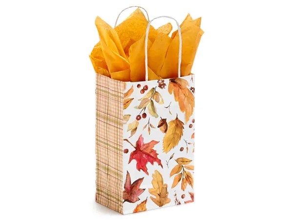 Small Fall Leaves Paper Shopping Bag
