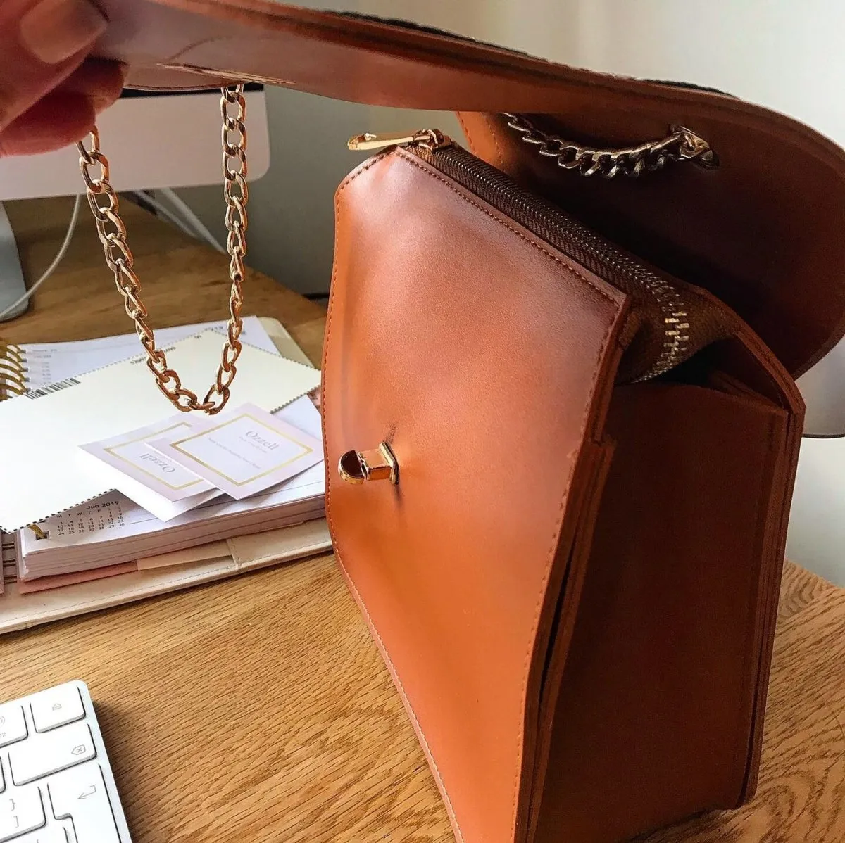 Snake Skin Effect Cross Body Bag