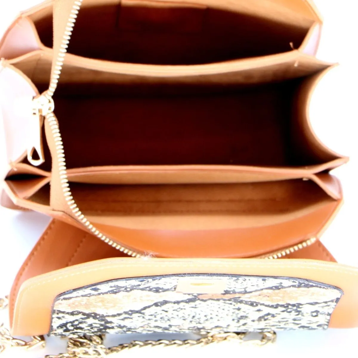 Snake Skin Effect Cross Body Bag