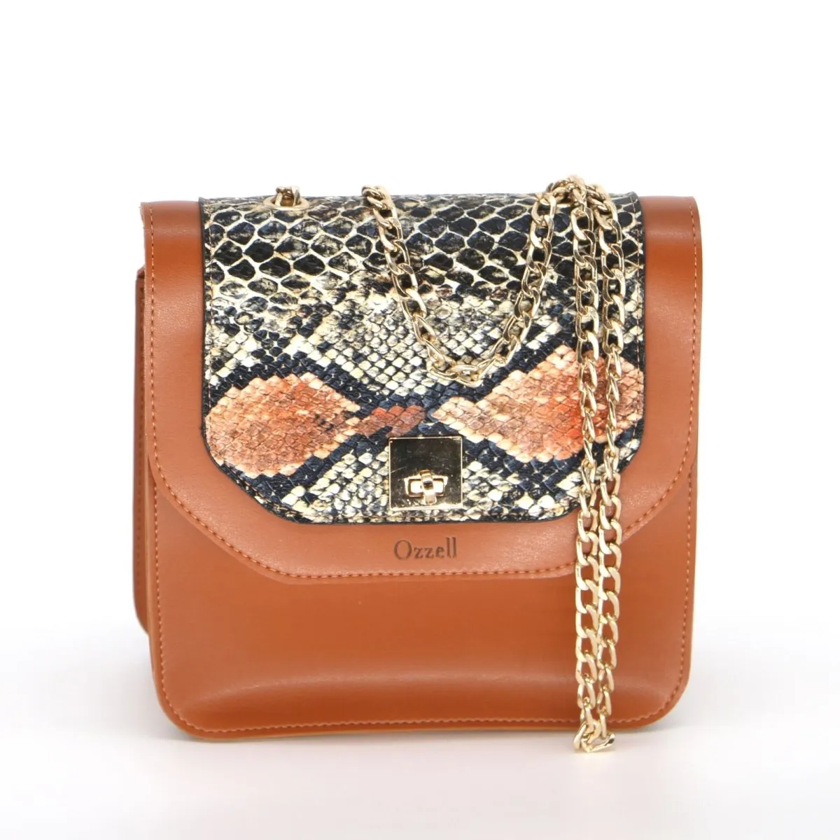 Snake Skin Effect Cross Body Bag