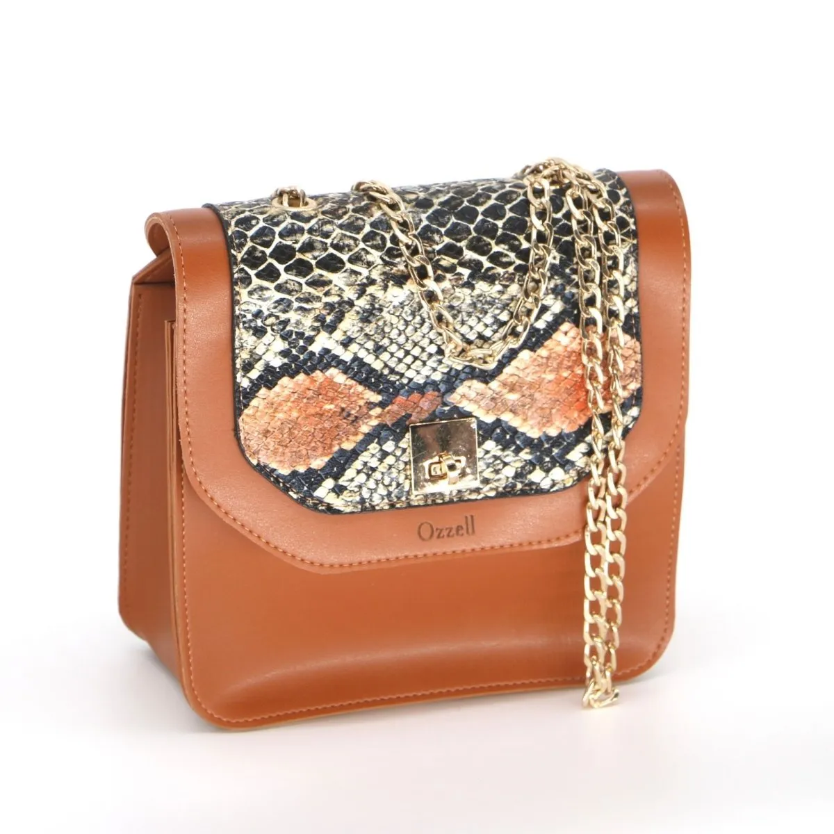 Snake Skin Effect Cross Body Bag