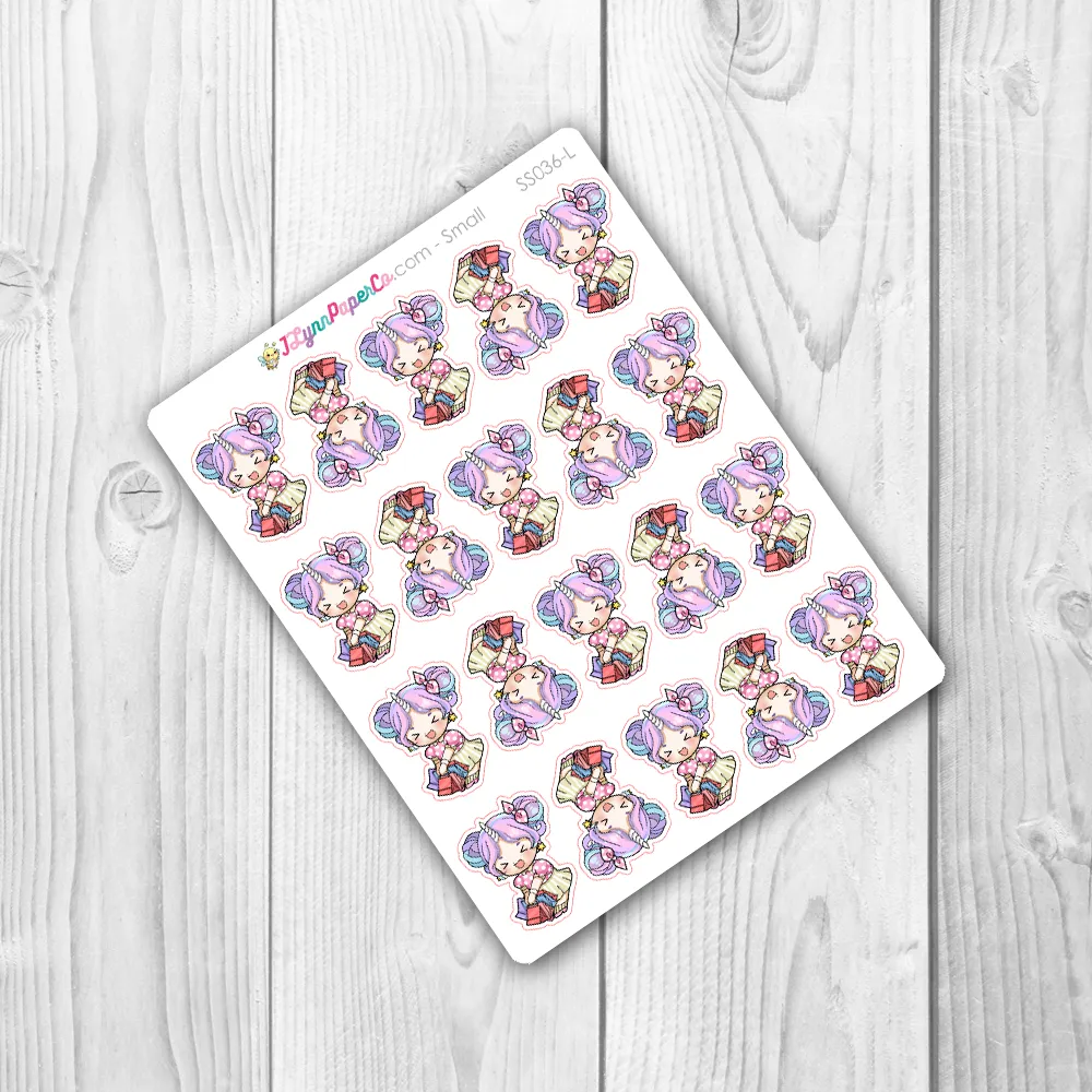 Starshine with Shopping Bags Character Stickers | SS036