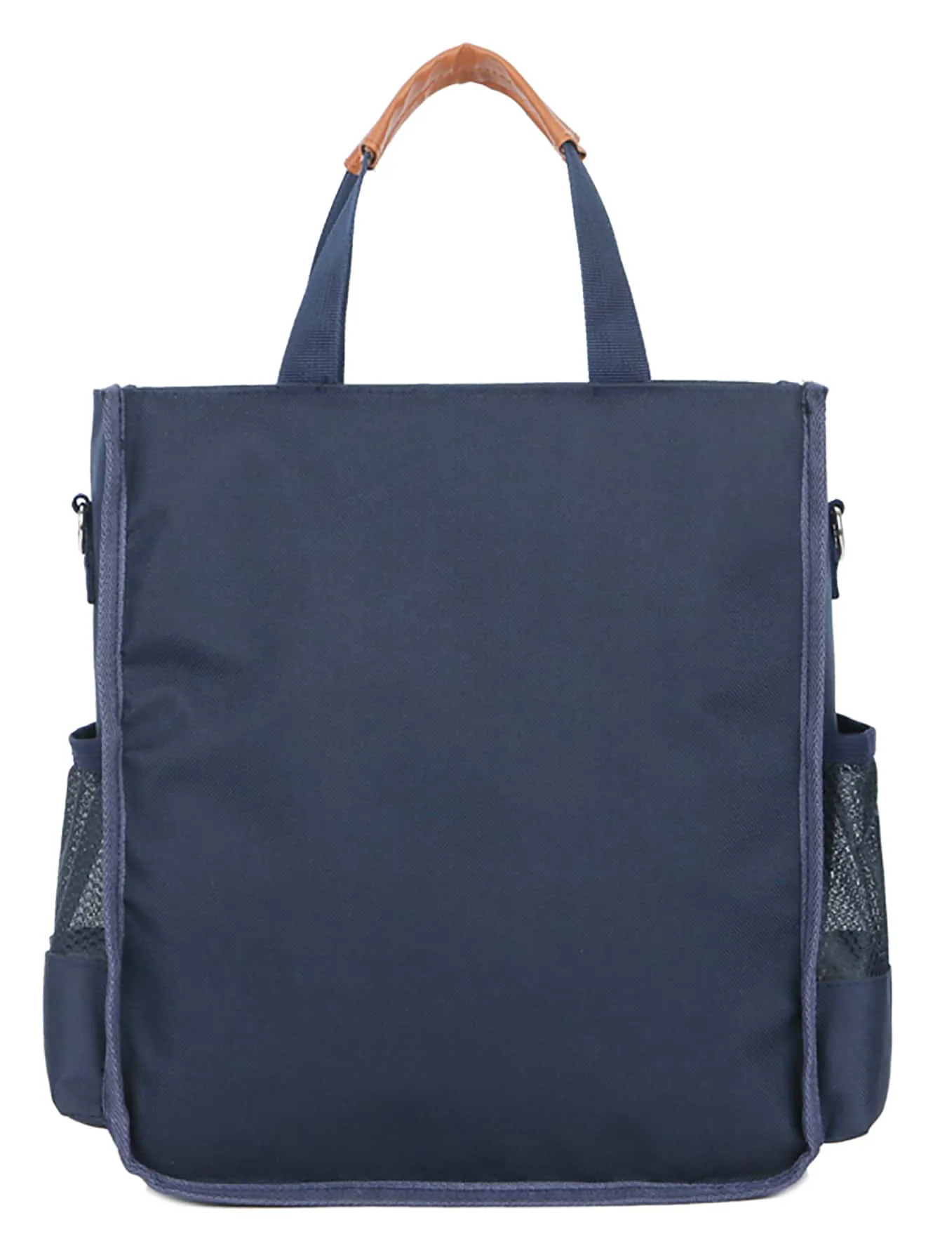 Striped Pocket Front Tote Bag