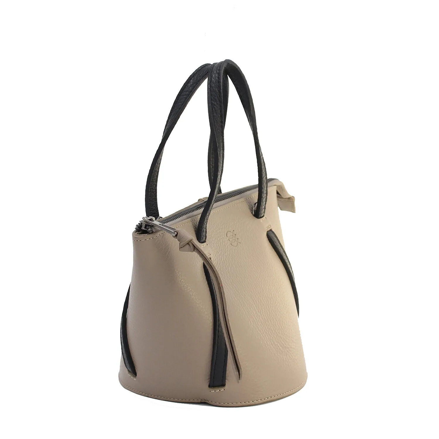 Taupe   Black | Classic Bucket Bag