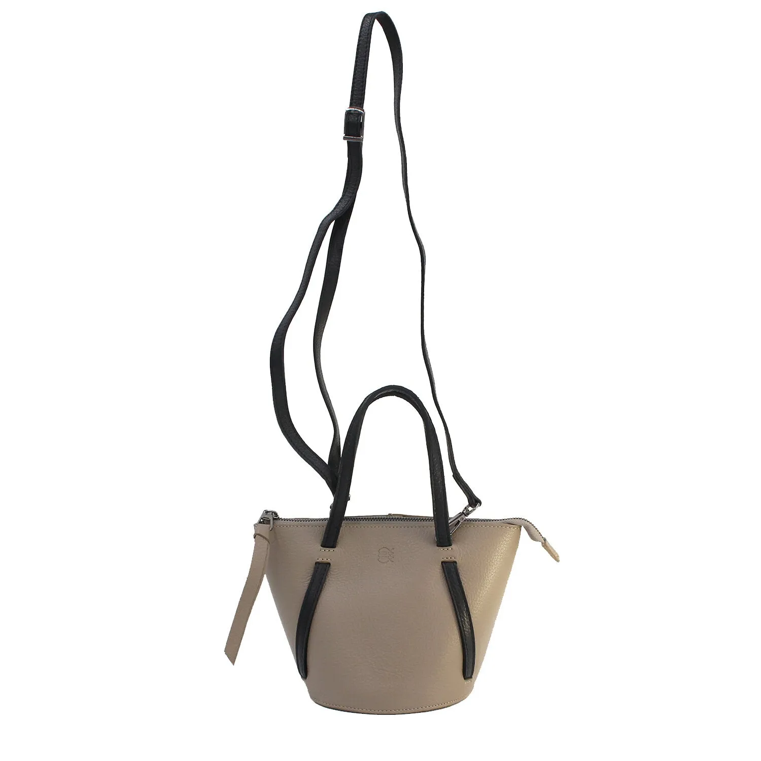 Taupe   Black | Classic Bucket Bag