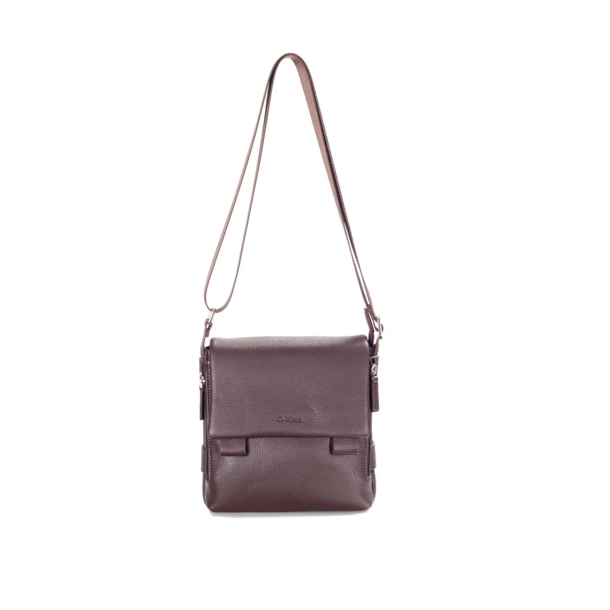 Unisex Premium Pebbled Leather Cross Body Bag