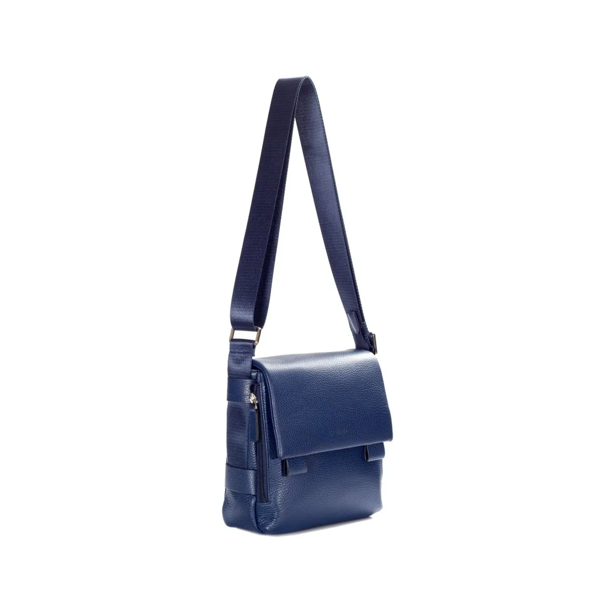 Unisex Premium Pebbled Leather Cross Body Bag