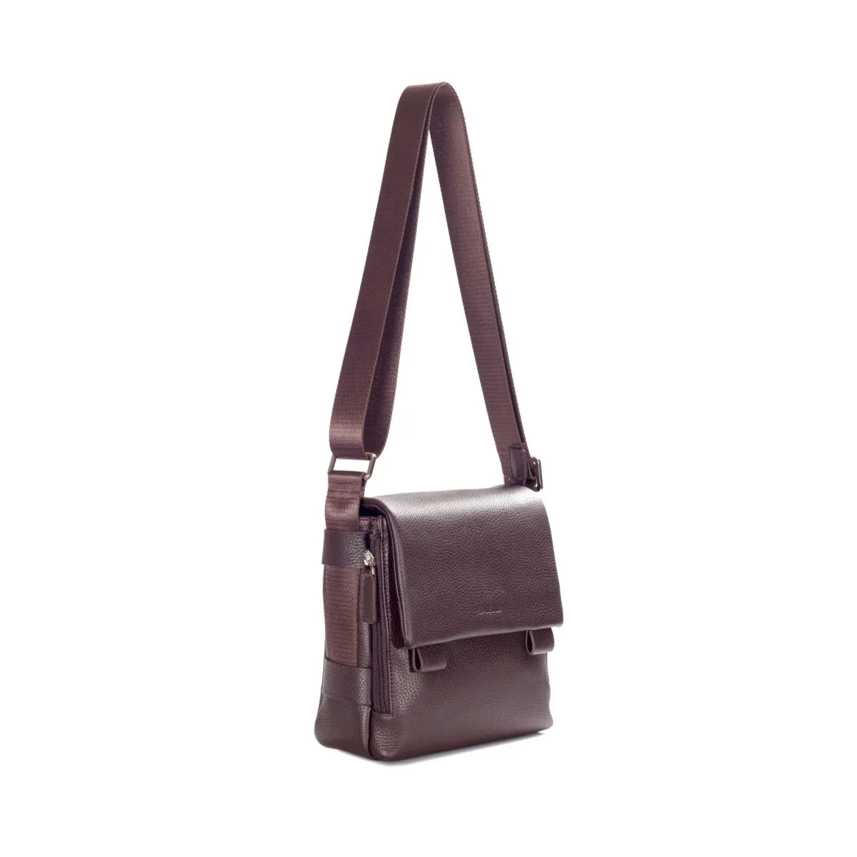 Unisex Premium Pebbled Leather Cross Body Bag