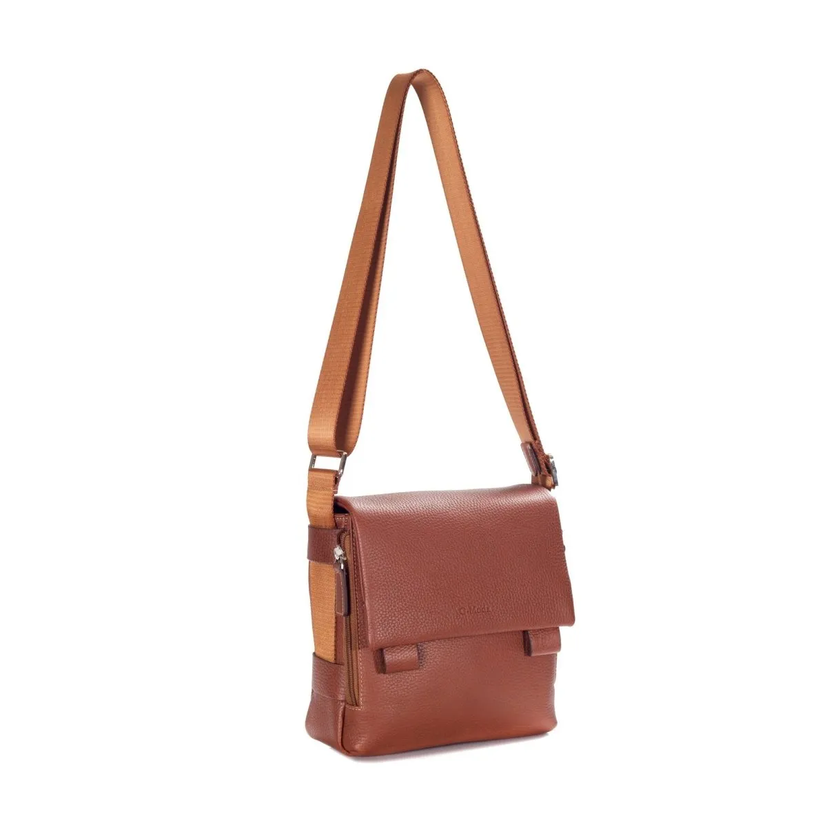 Unisex Premium Pebbled Leather Cross Body Bag