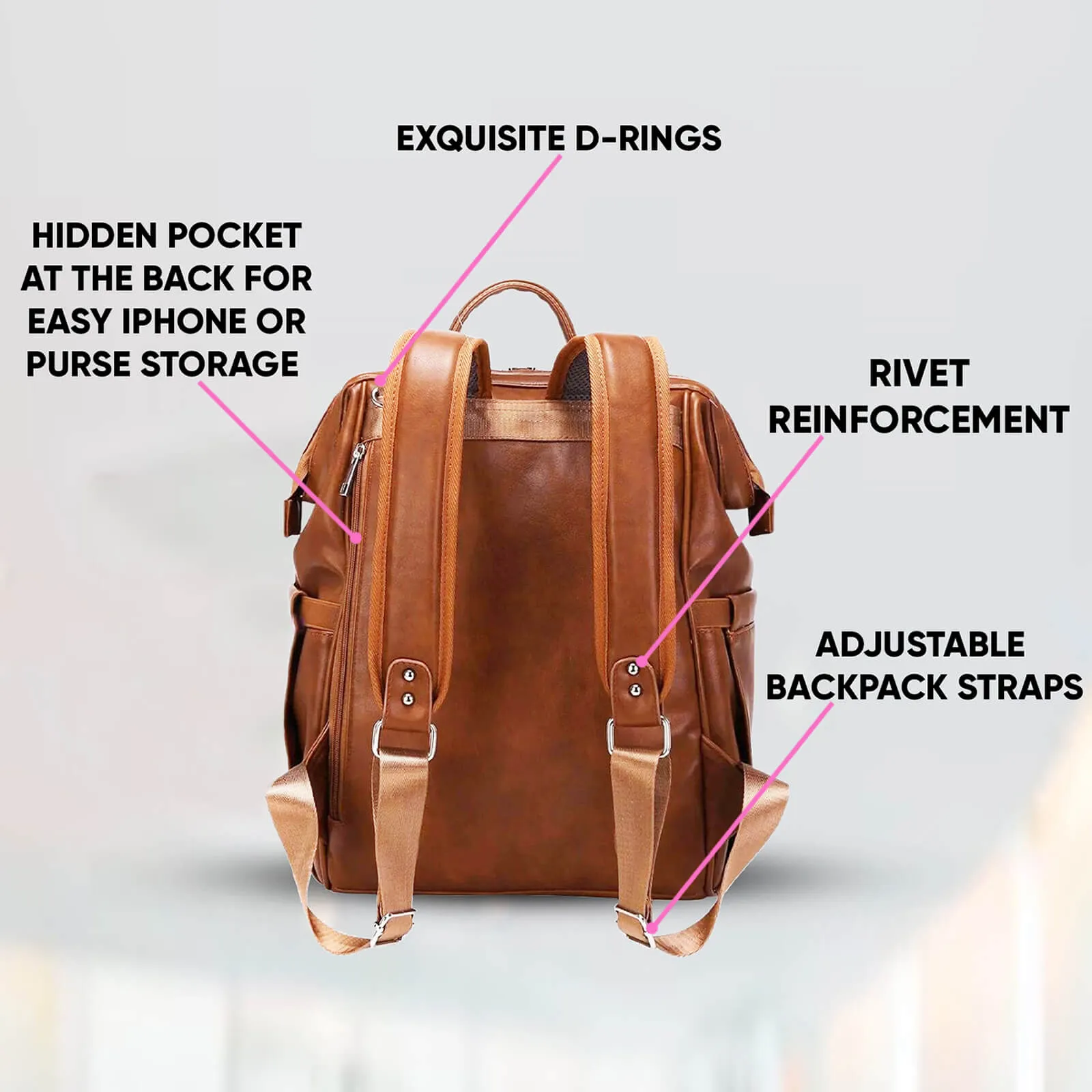 Vintage Diaper Backpack | Brown